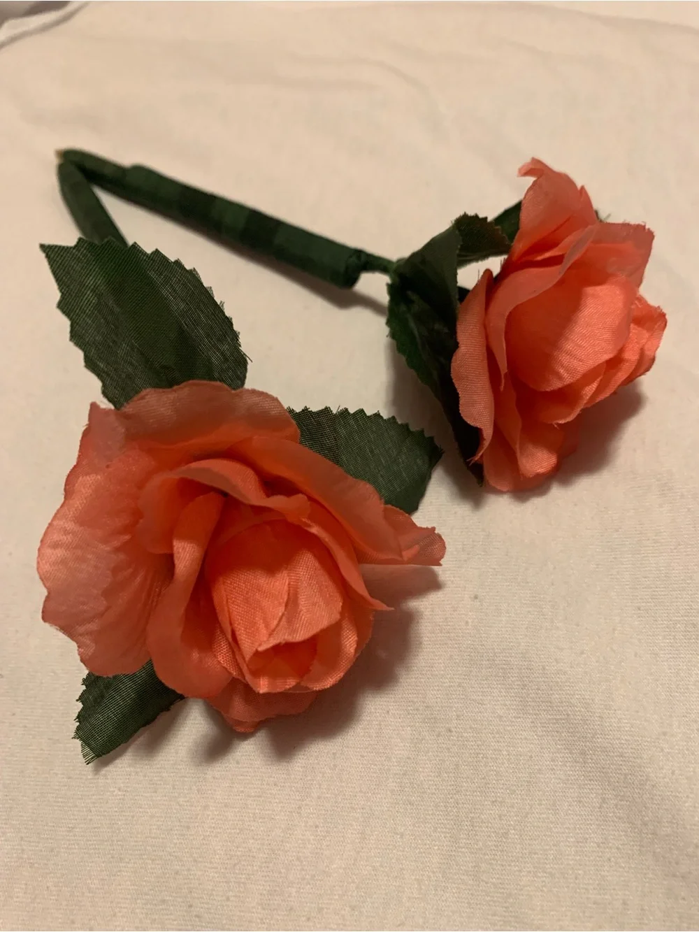 Decorative Coral Rose Stem Pens - Pack of 2